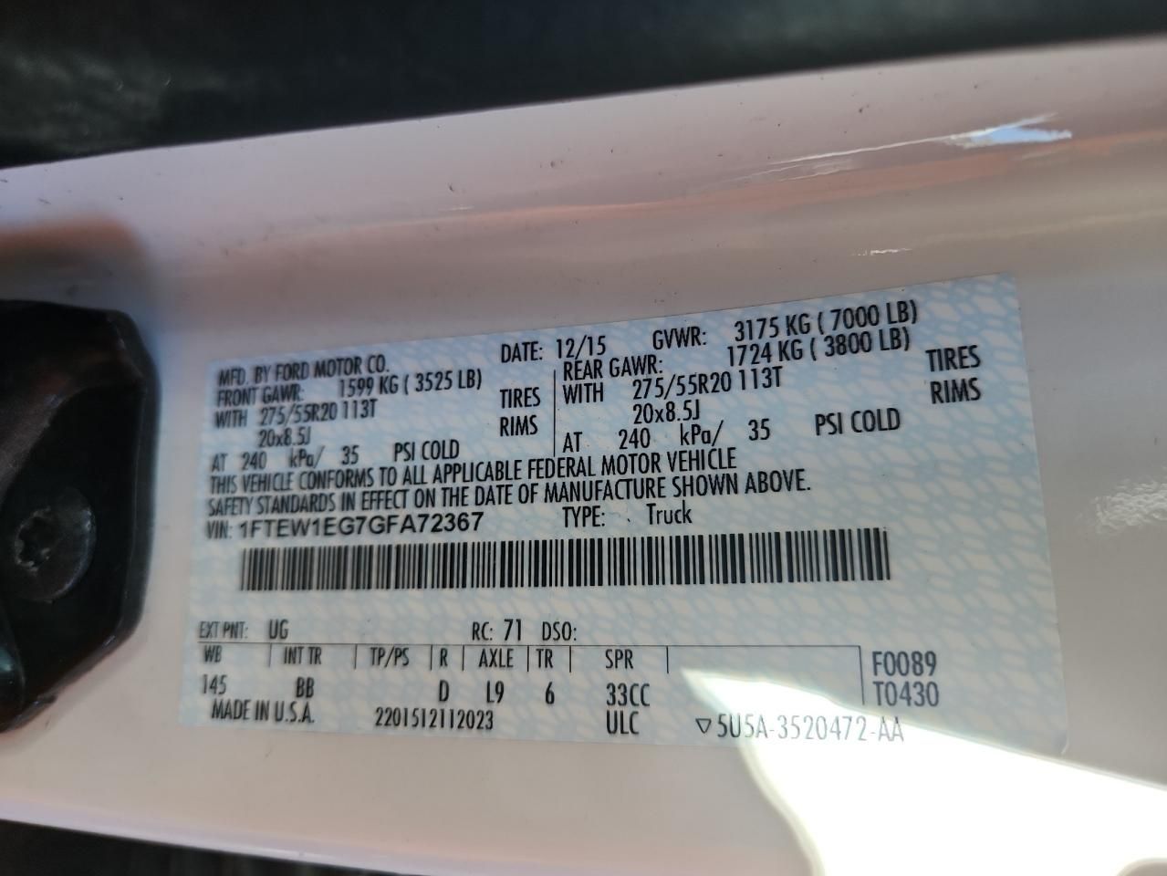 2016 Ford F150 Supercrew