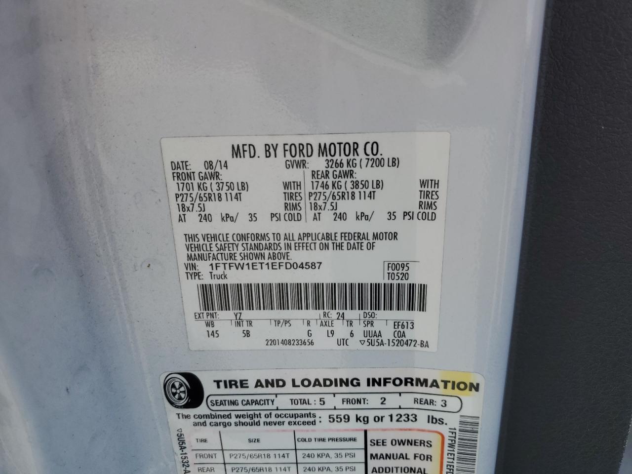 2014 Ford F150 Supercrew