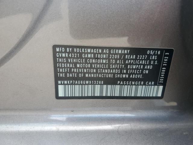 2016 Volkswagen E-GOLF SE
