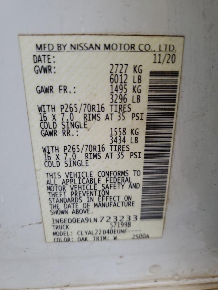 2020 Nissan Frontier s