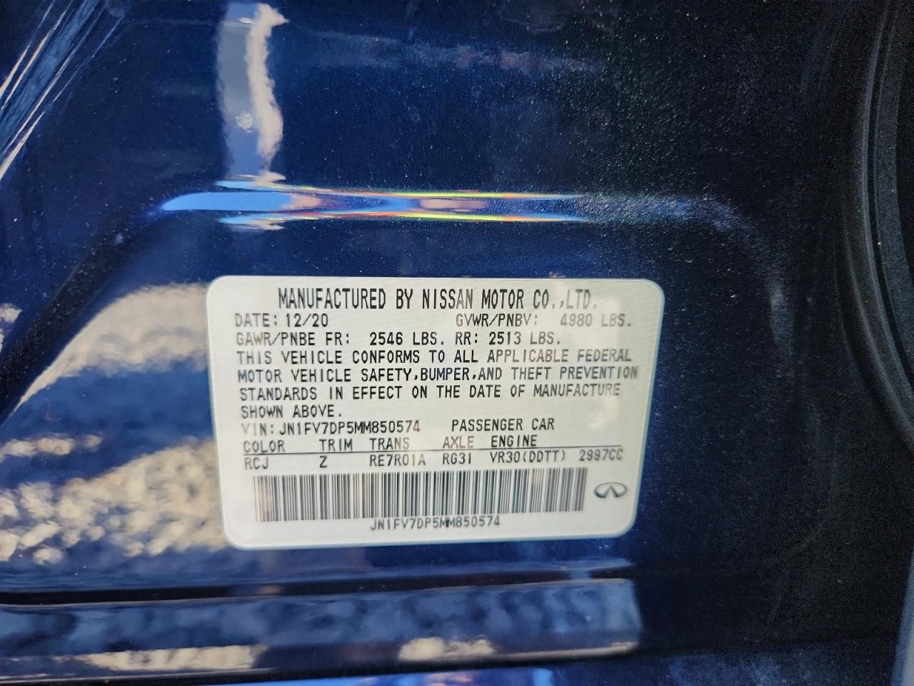 2021 Infiniti Q50 red Sport 400