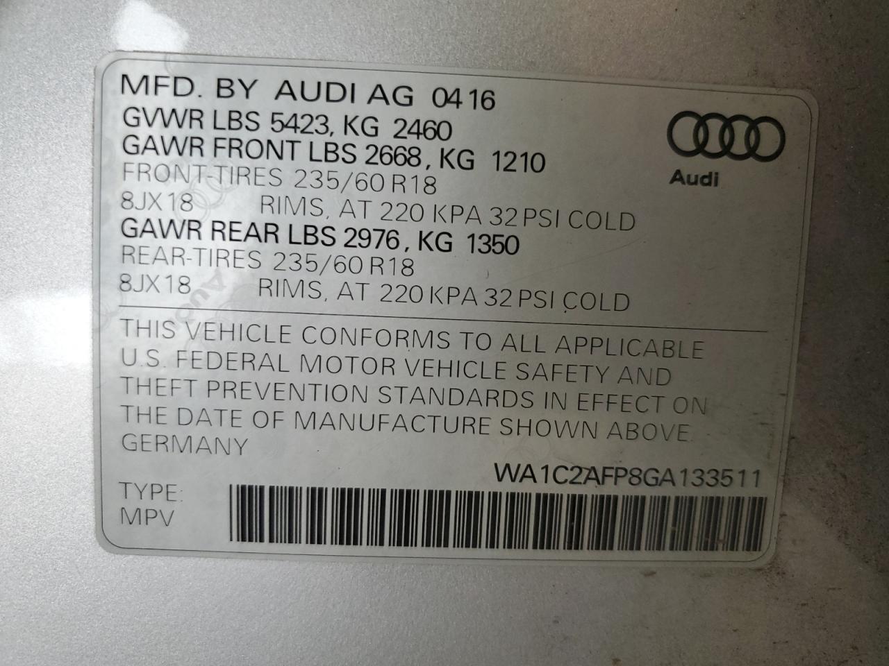 2016 Audi Q5 Premium