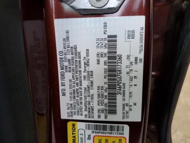 2016 Ford Fusion Titanium Phev