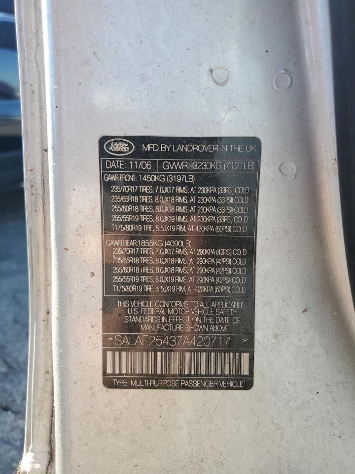 2007 Land Rover LR3 se