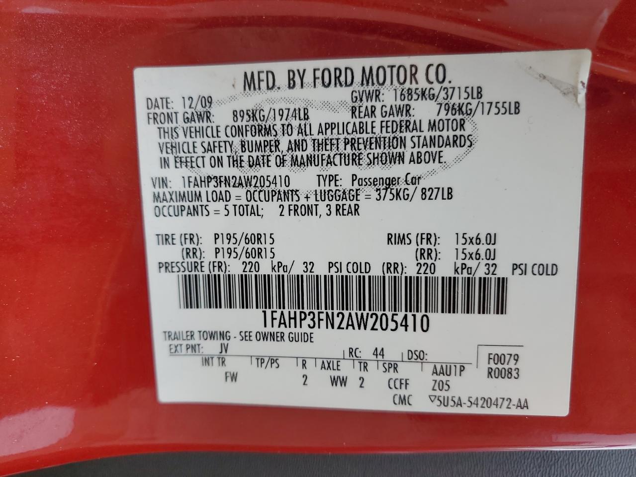 2010 Ford Focus se