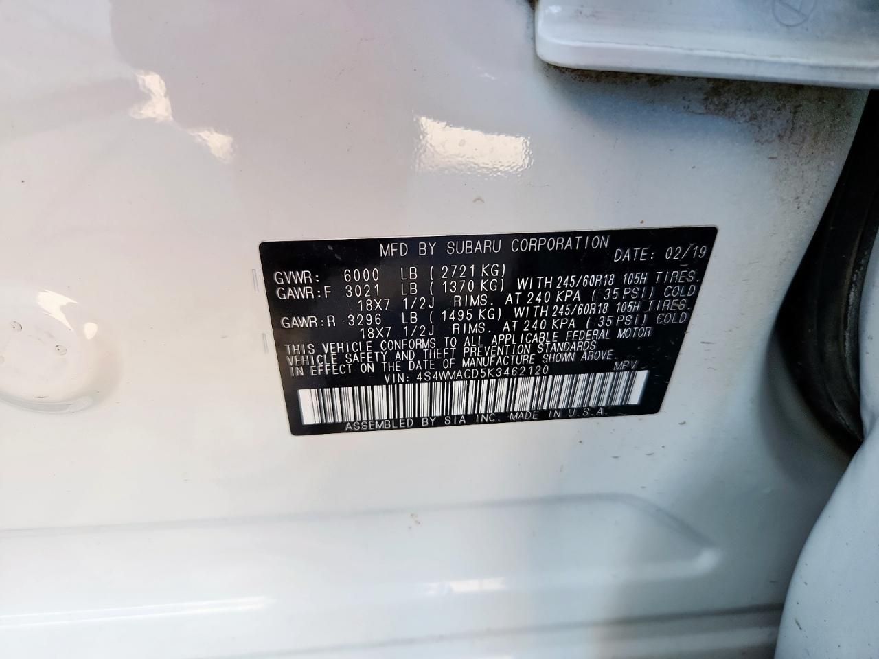 2019 Subaru Ascent Premium