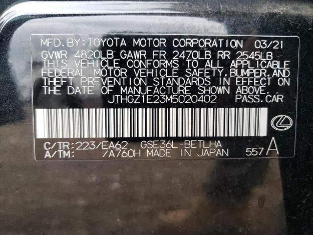 2021 Lexus Is 350 f Sport