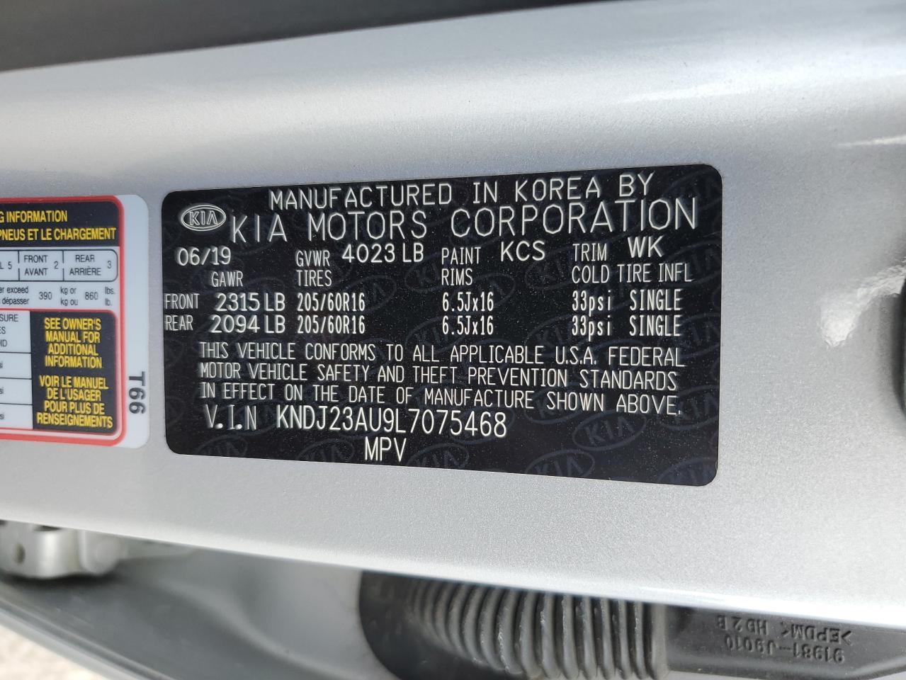 2020 KIA Soul lx