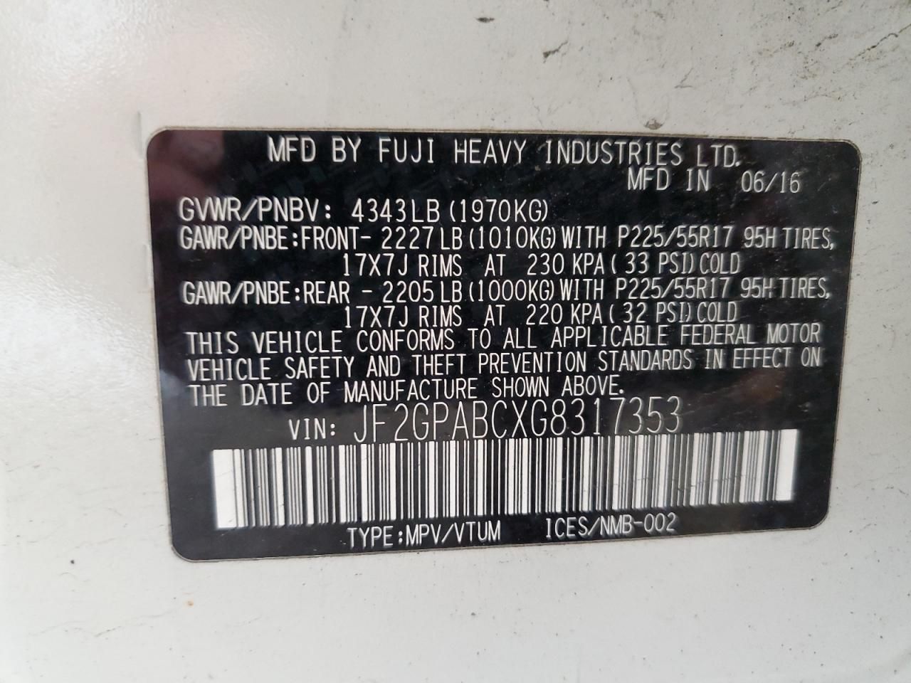 2016 Subaru Crosstrek Premium