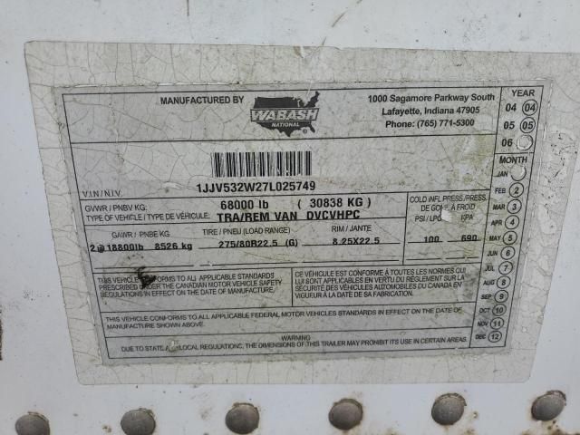 2007 Wabash Dvcvhpc DRY Van Trailer