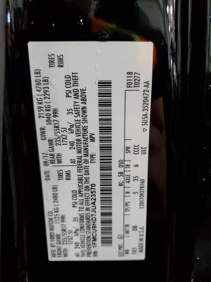 2018 Ford Escape sel