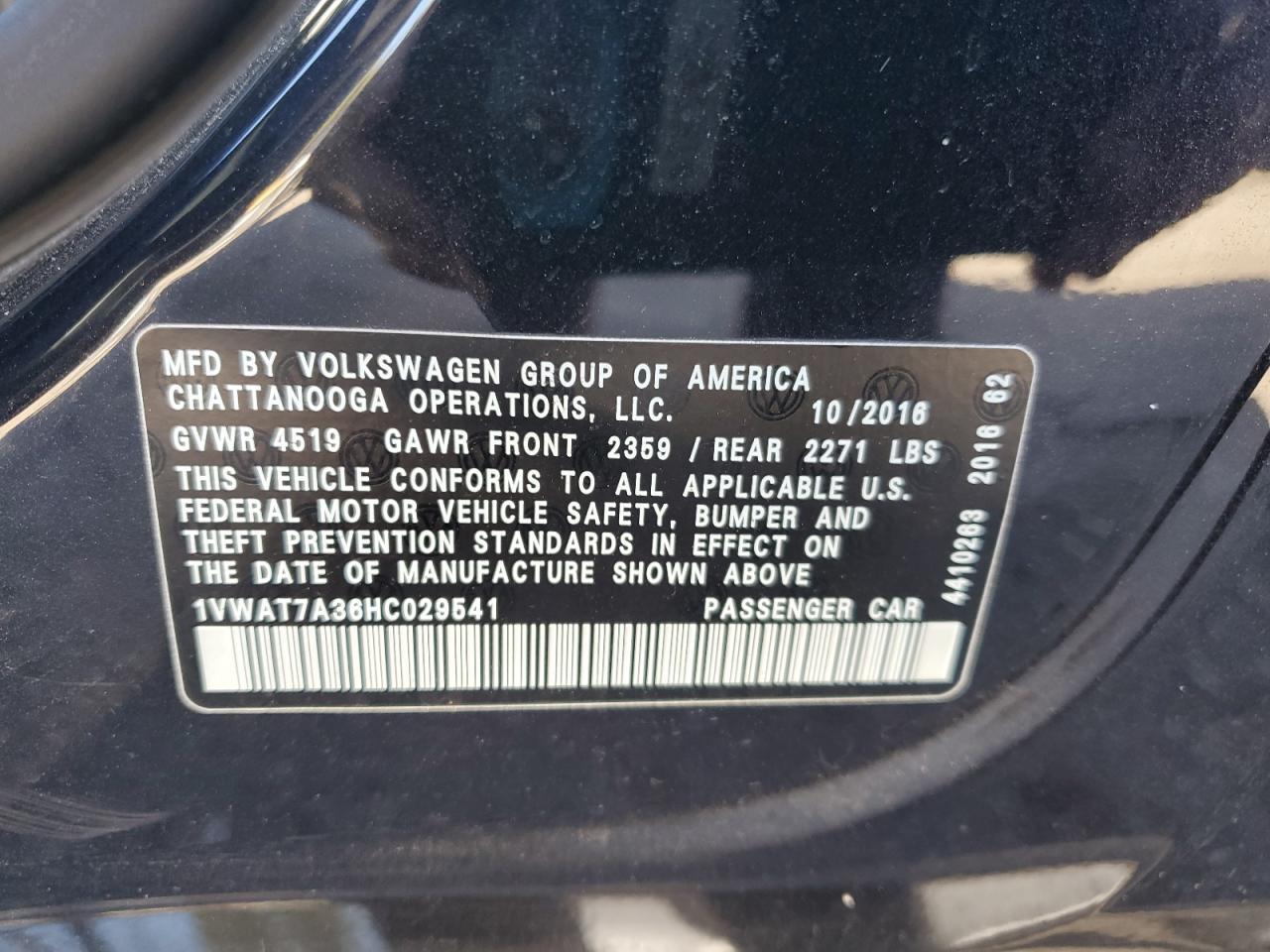 2017 Volkswagen Passat s