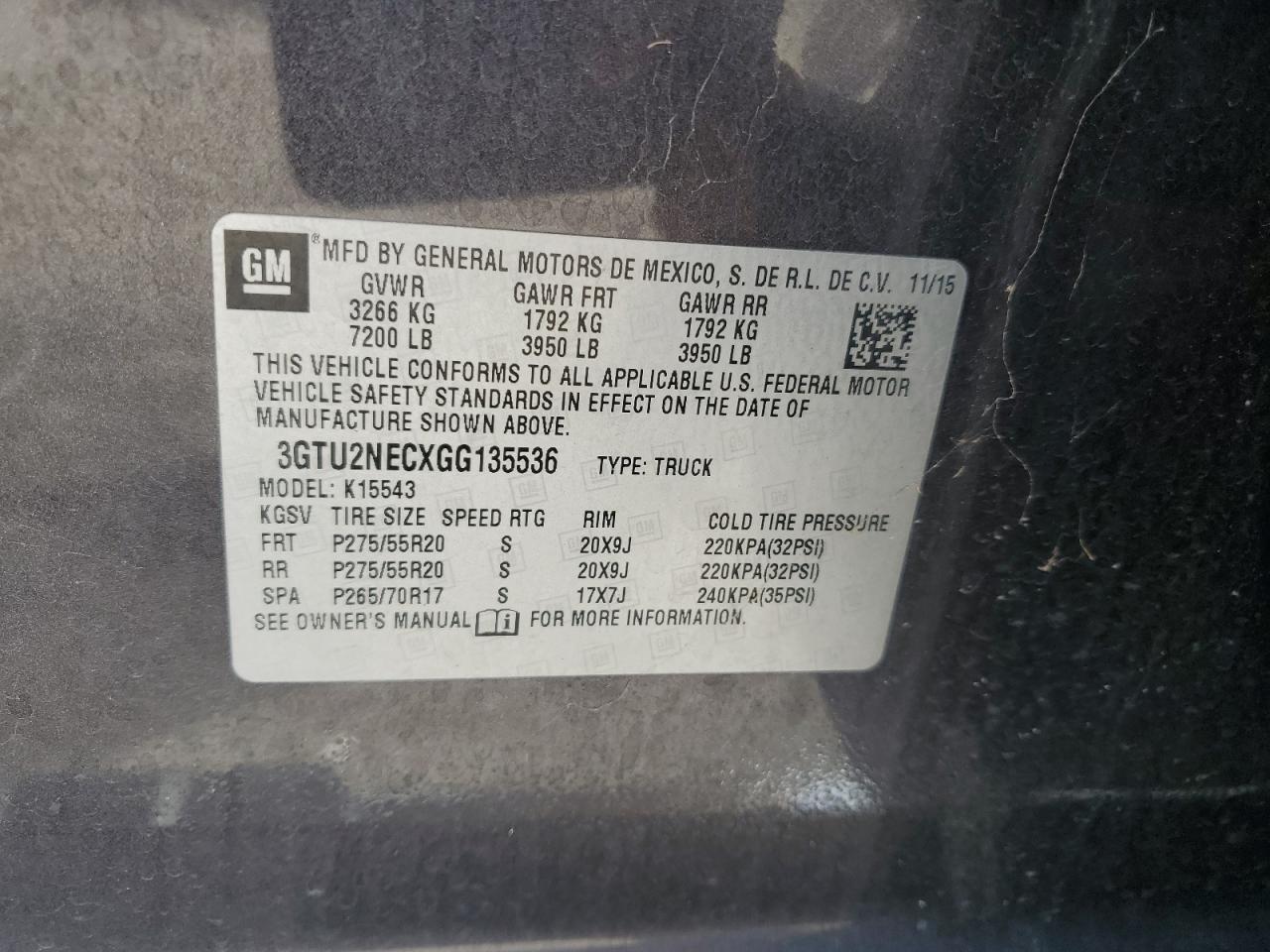 2016 GMC Sierra K1500 slt