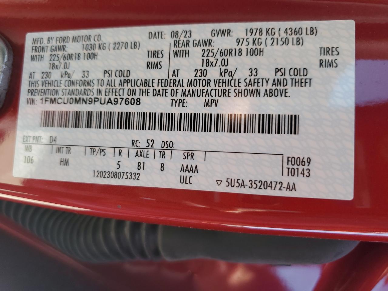 2023 Ford Escape st Line