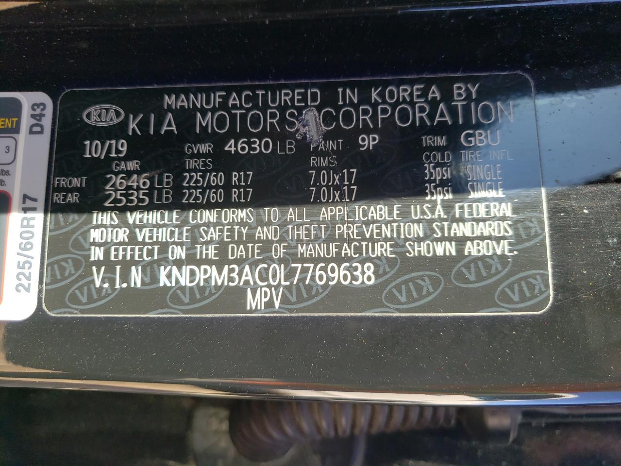 2020 KIA Sportage lx