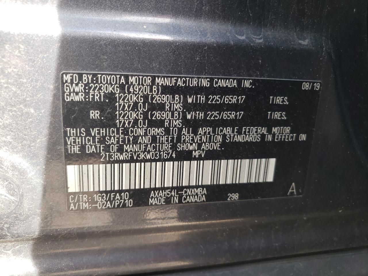 2019 Toyota Rav4 xle