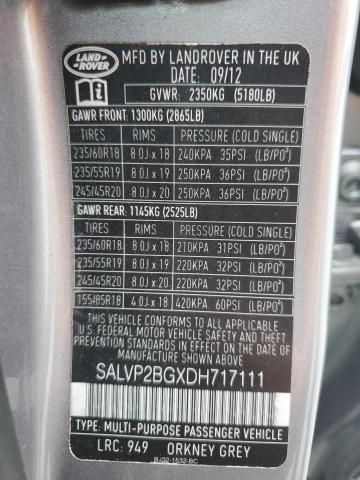 2013 Land Rover Range Rover Evoque Pure Plus
