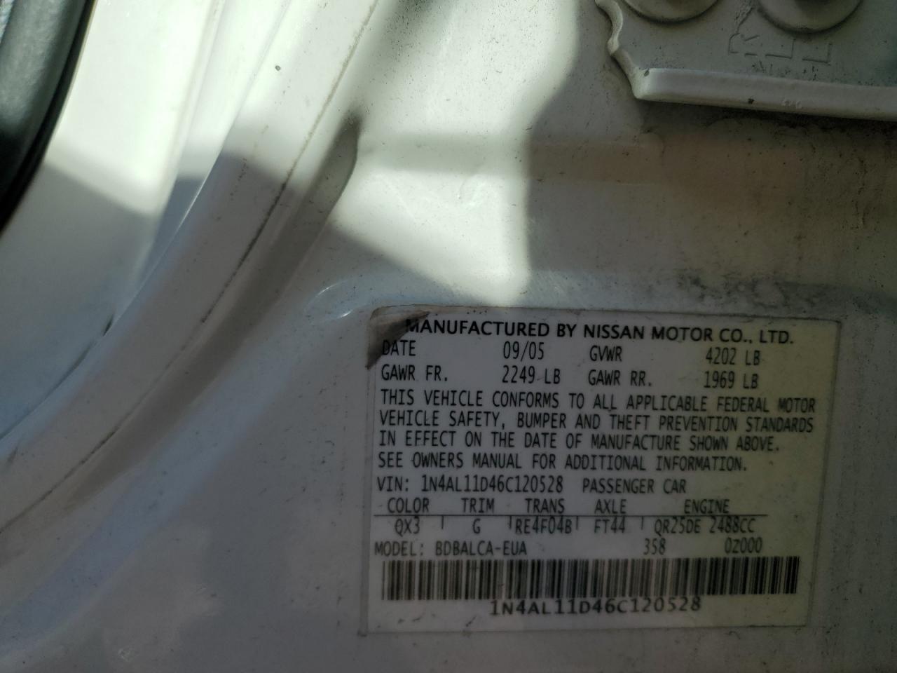 2006 Nissan Altima s