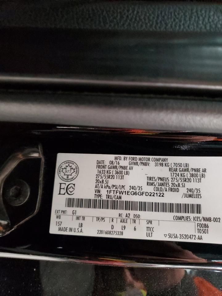 2016 Ford F150 Supercrew