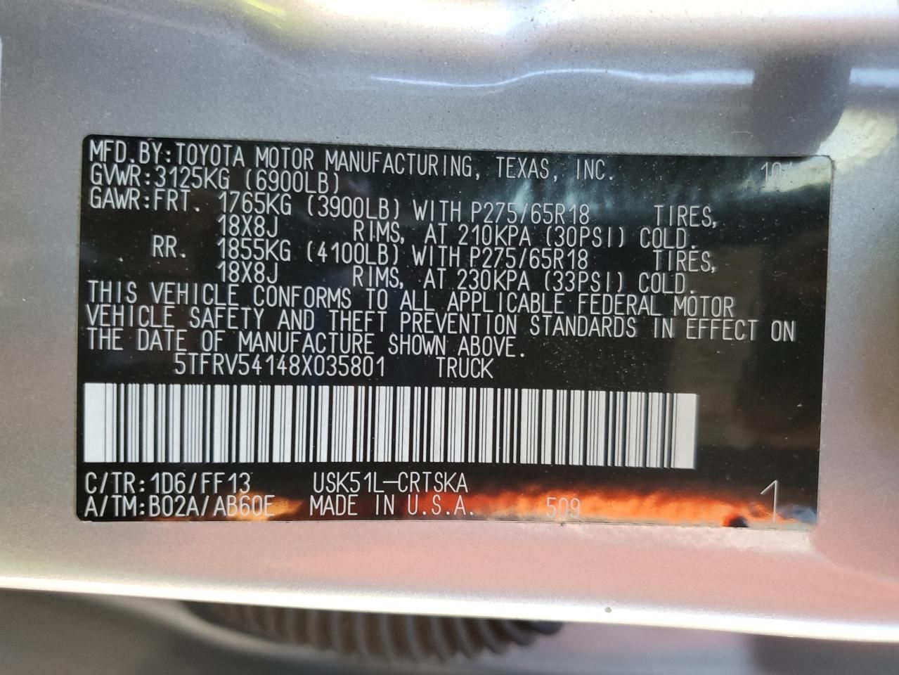 2008 Toyota Tundra Double cab