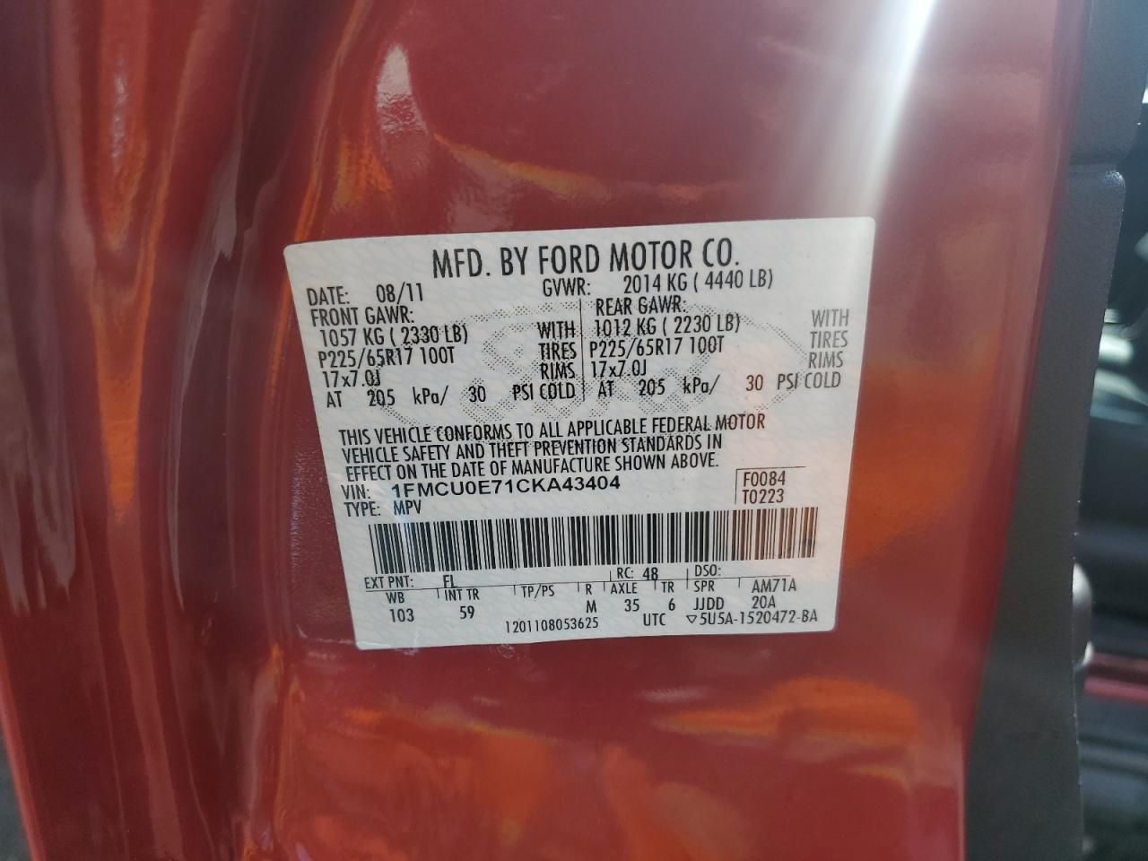 2012 Ford Escape Limited