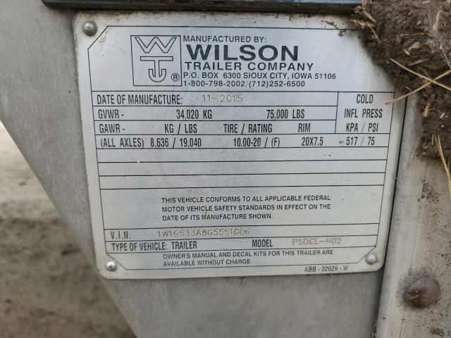 2016 Wilson Psdcl-402 Livestock Trailer