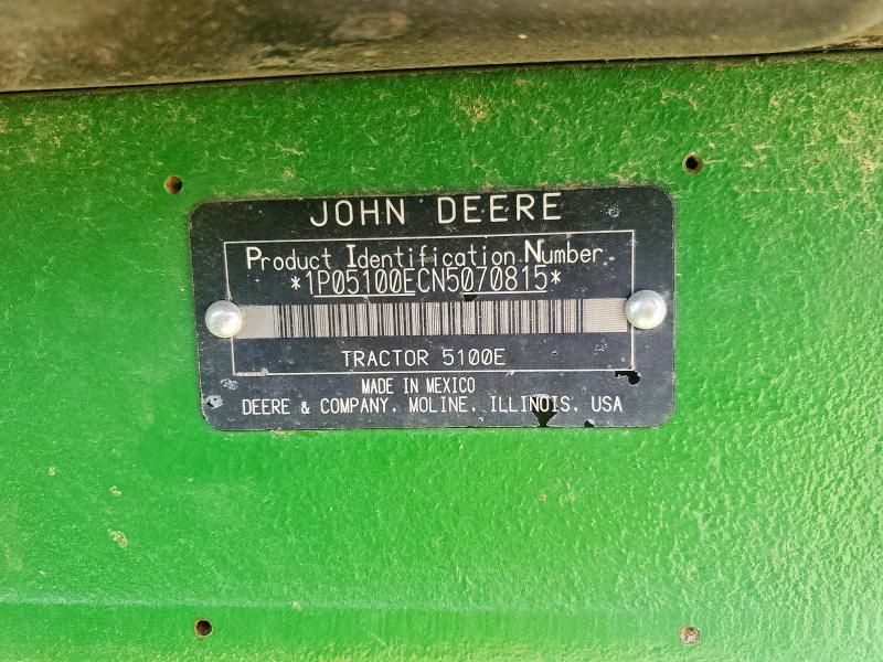 2022 John Deere 5100E Mfwd Tractor