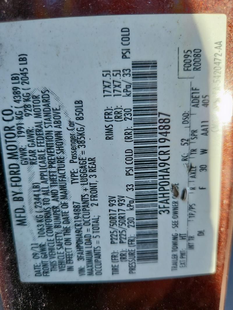 2012 Ford Fusion SE