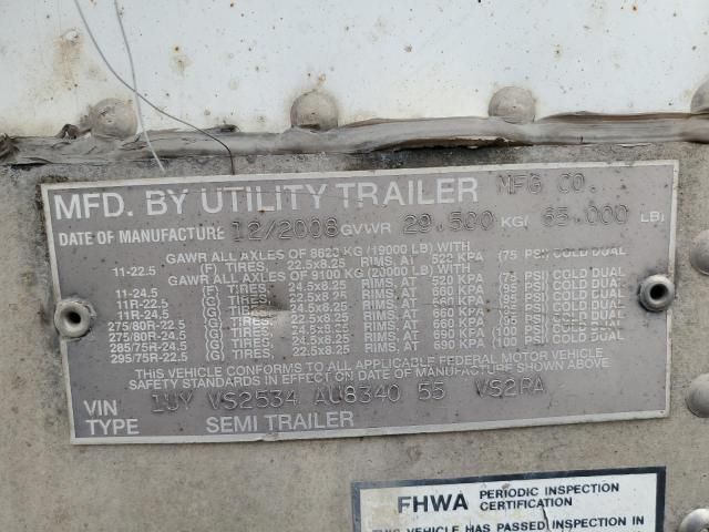 2010 Utility VS2RA Refrigerated Van Trailer