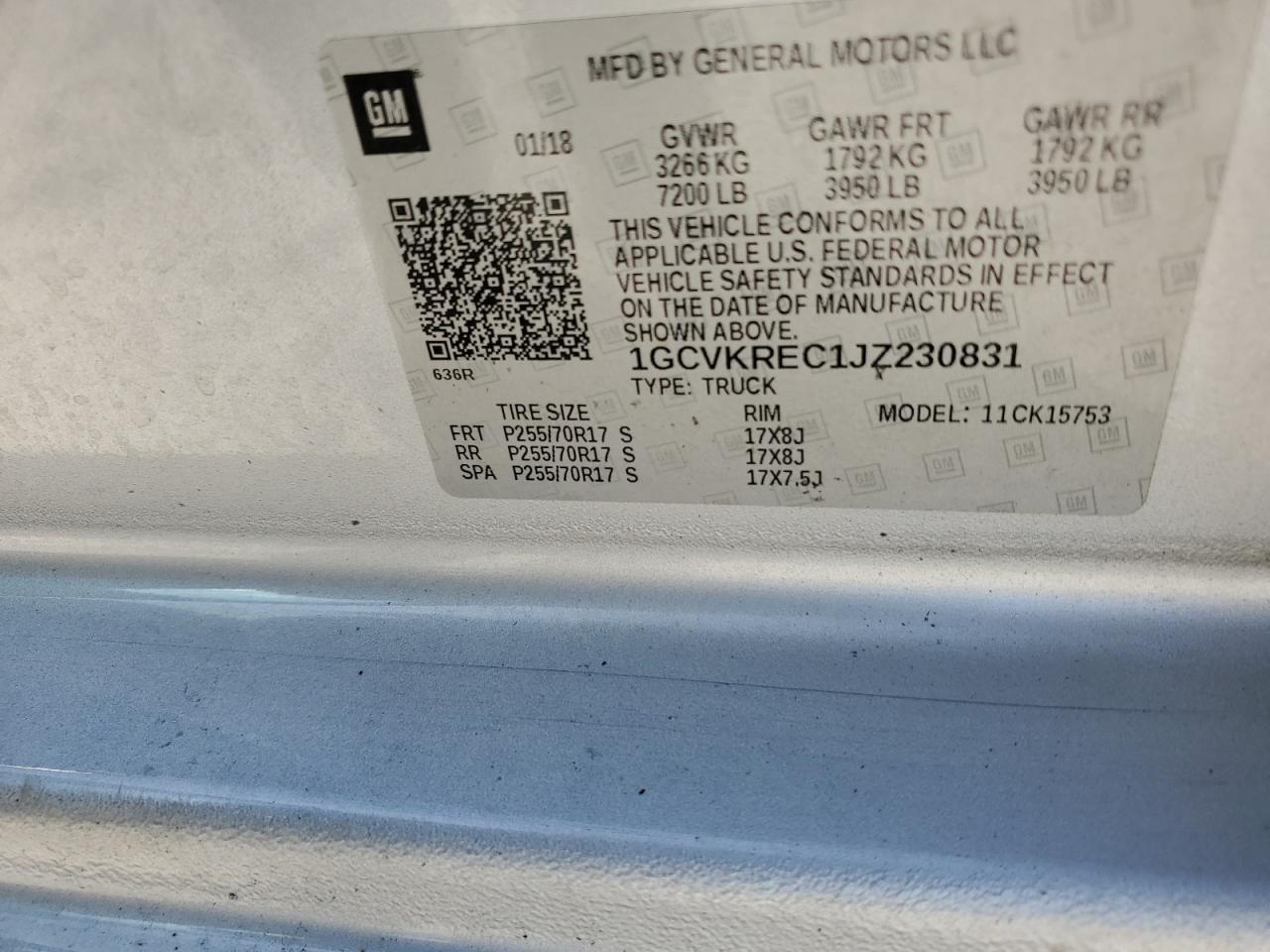 2018 Chevrolet Silverado K1500 lt