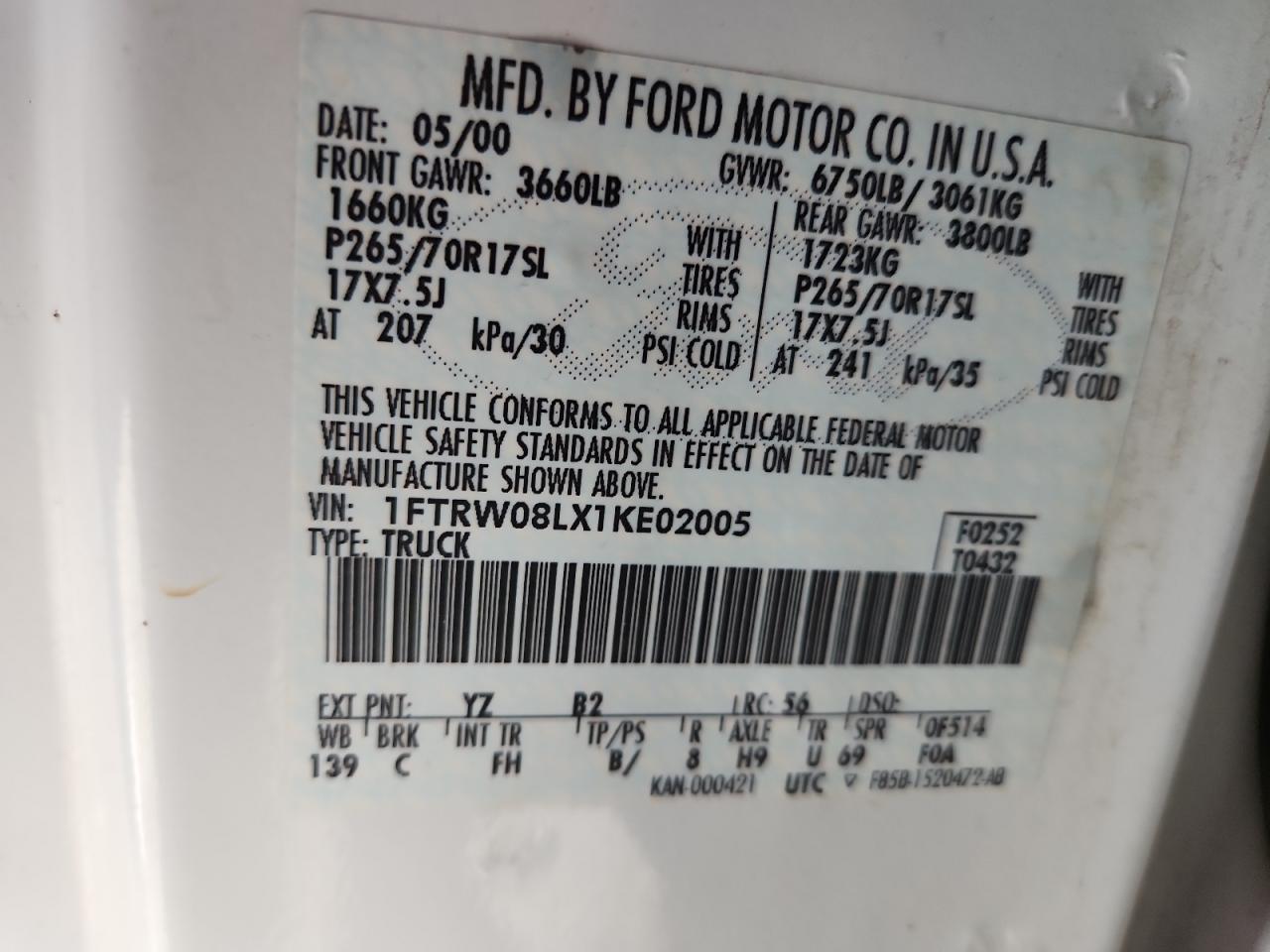 2001 Ford F150 Supercrew