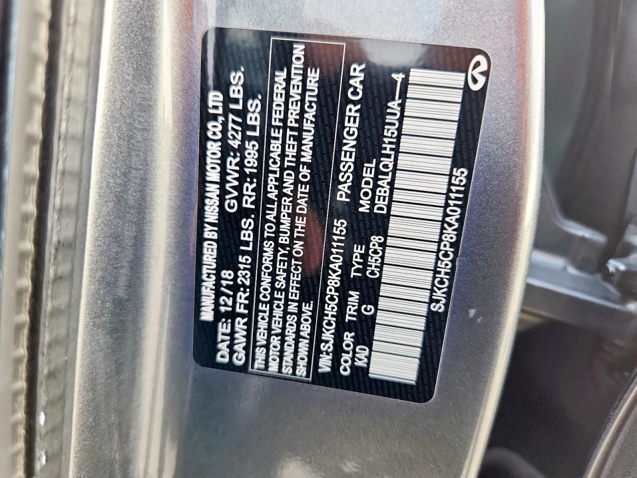 2019 Infiniti Qx30 Pure