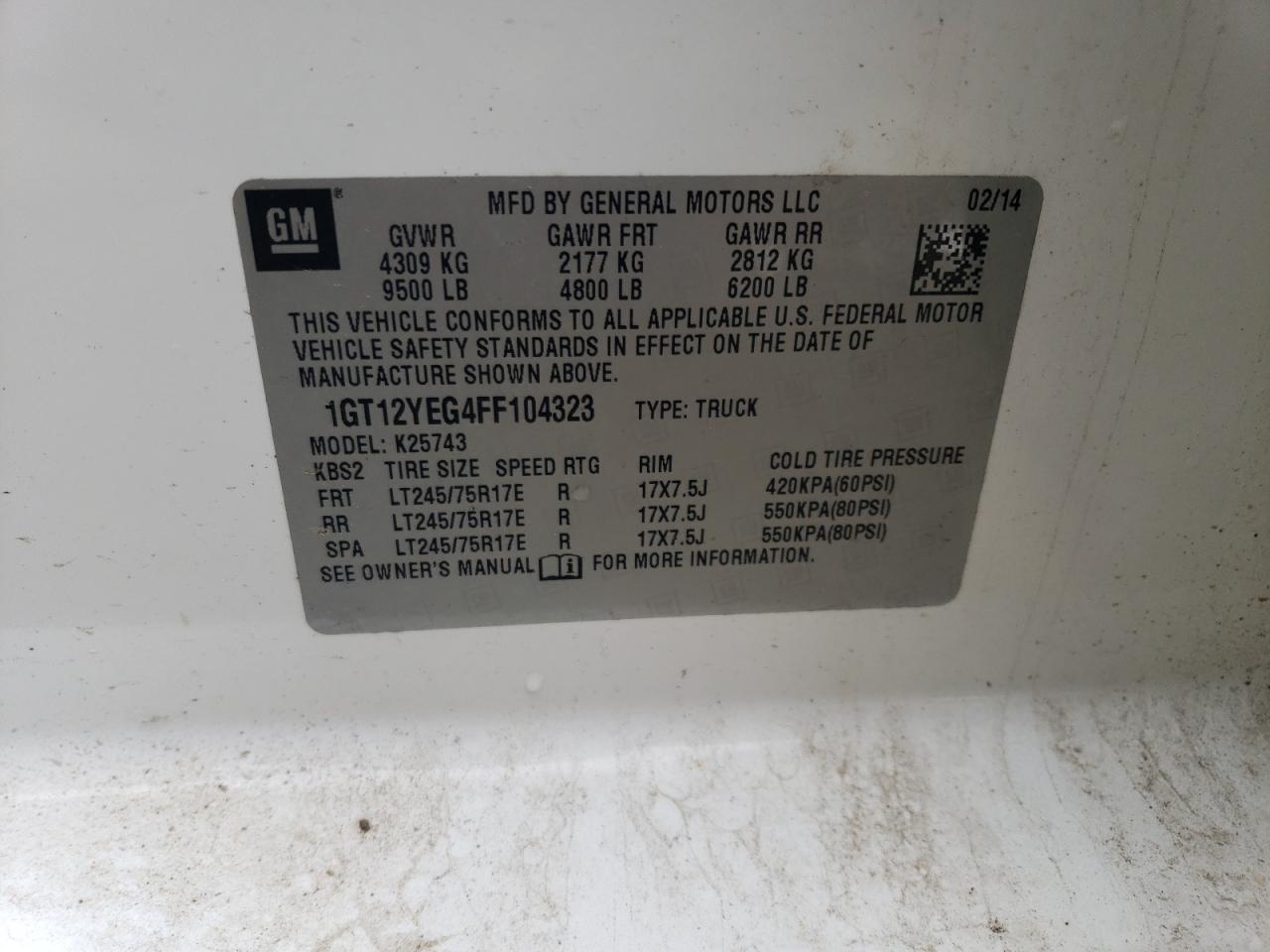 2015 GMC Sierra K2500 sle