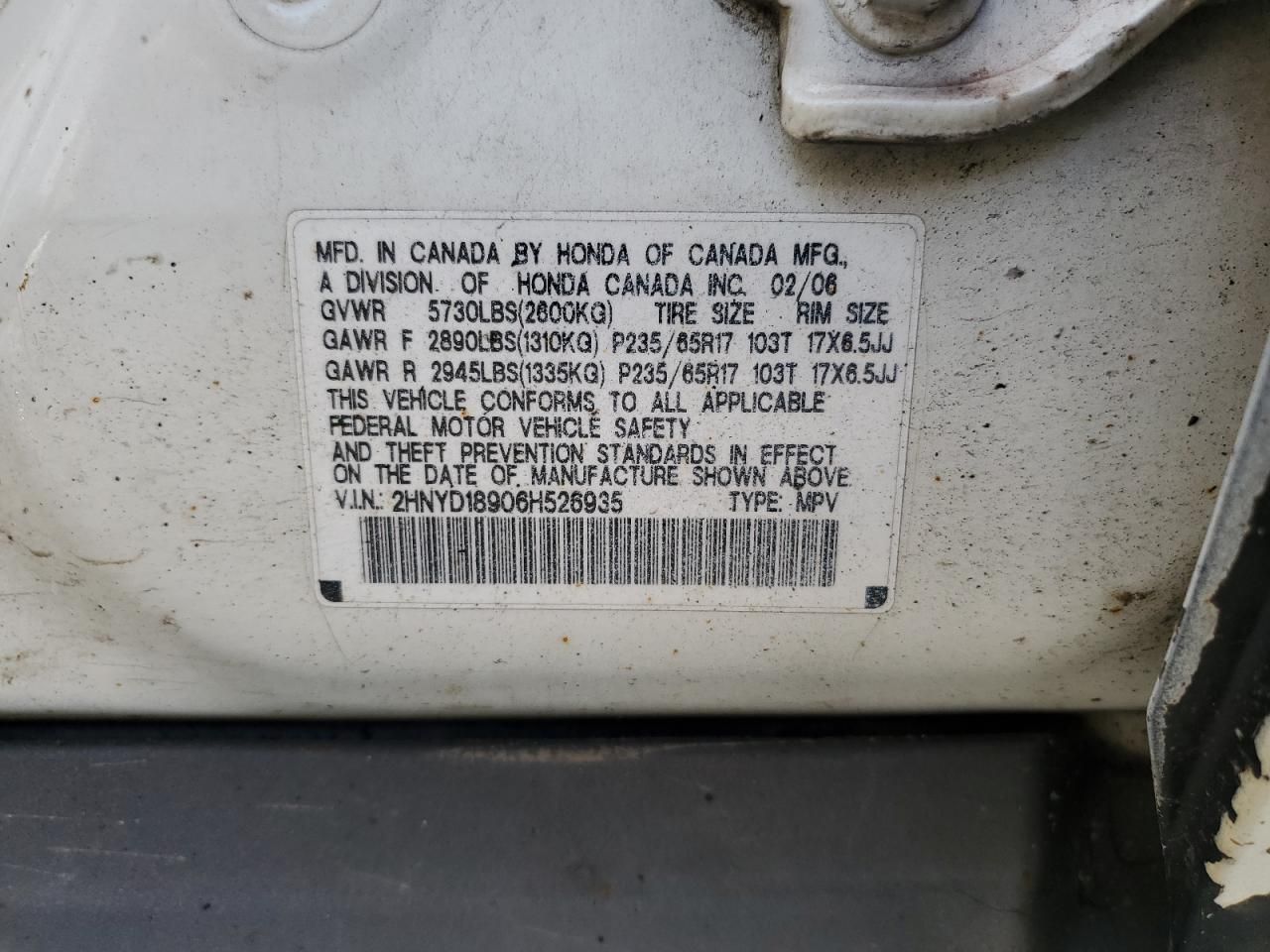 2006 Acura Mdx Touring