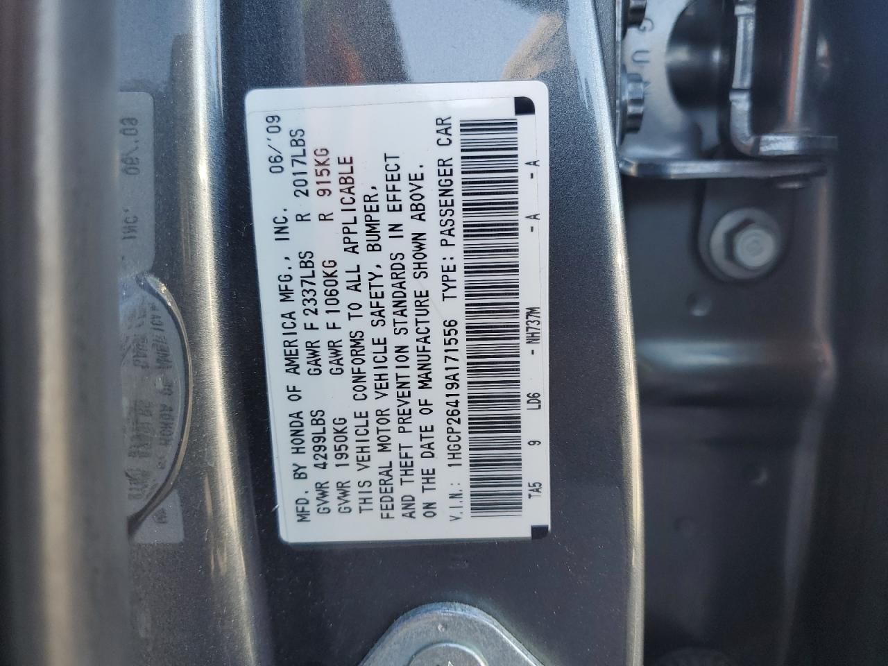 2009 Honda Accord lxp
