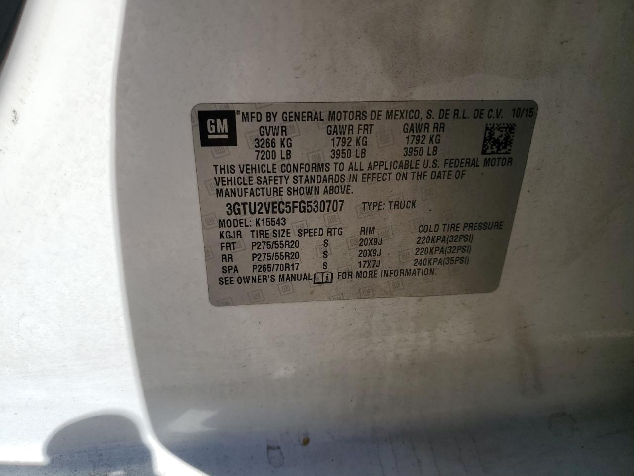 2015 GMC Sierra K1500 slt