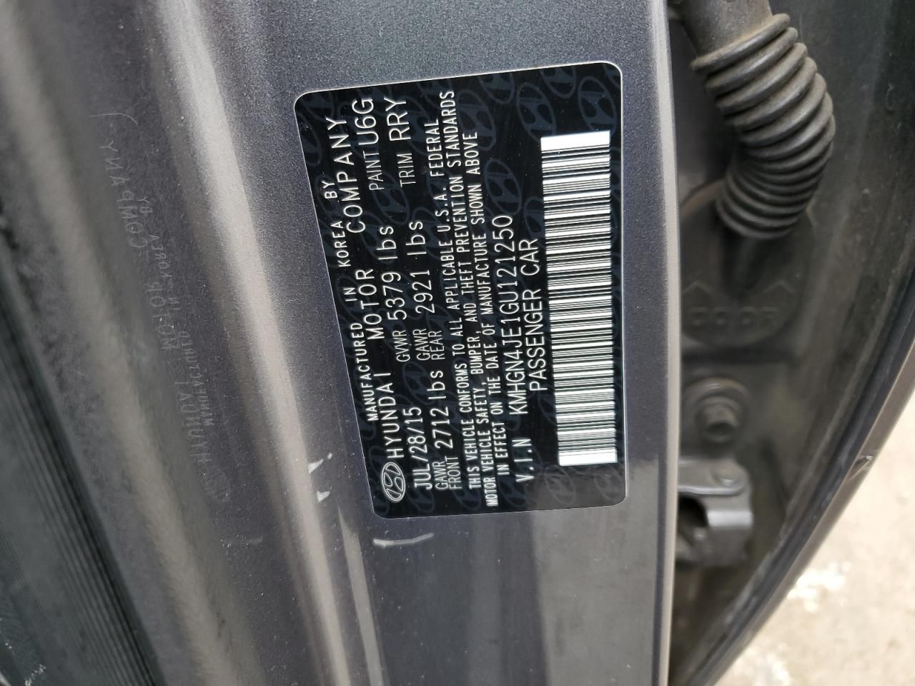 2016 Hyundai Genesis 3.8l