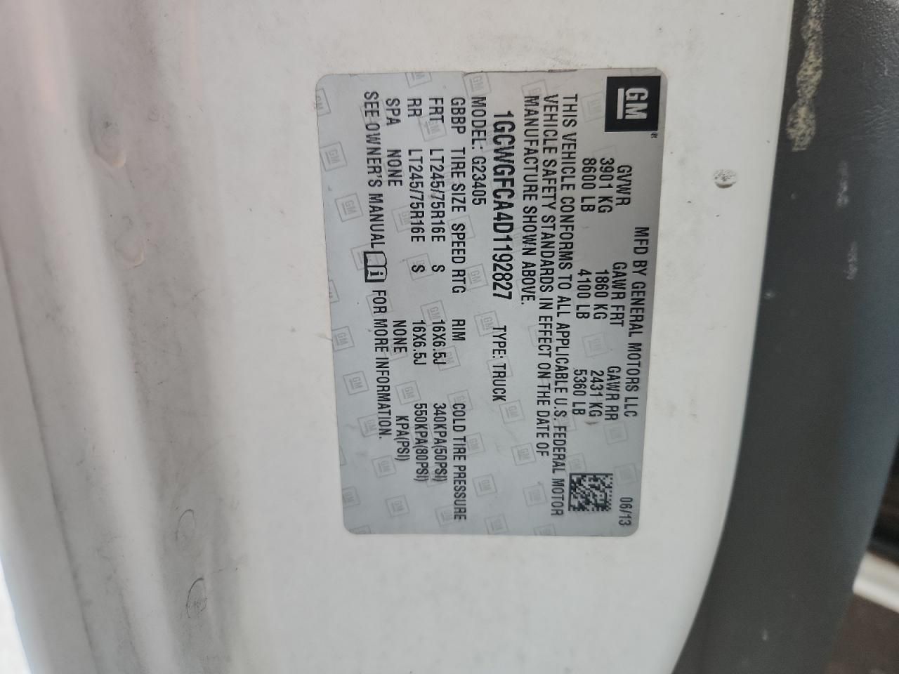 2013 Chevrolet Express G2500