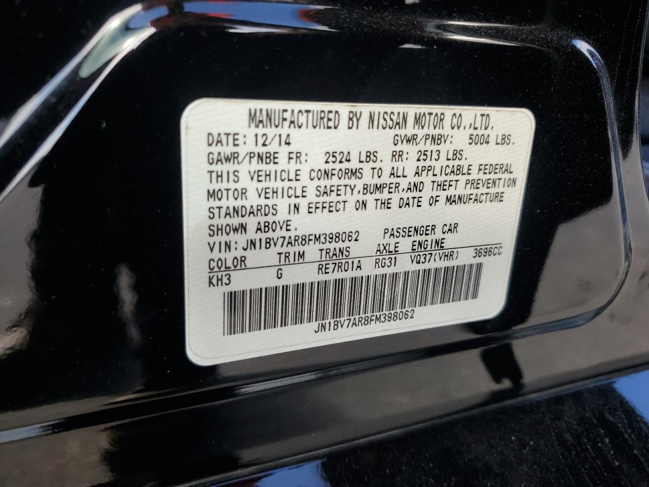 2015 Infiniti Q50 Base