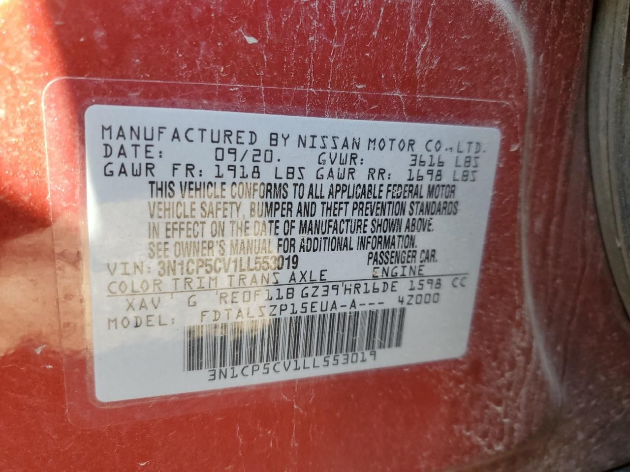 2020 Nissan Kicks sv