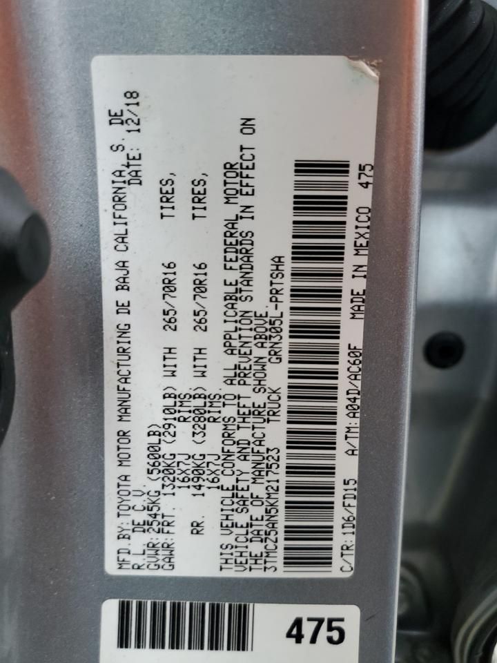 2019 Toyota Tacoma Double cab