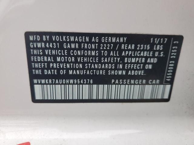 2017 Volkswagen E-GOLF SE