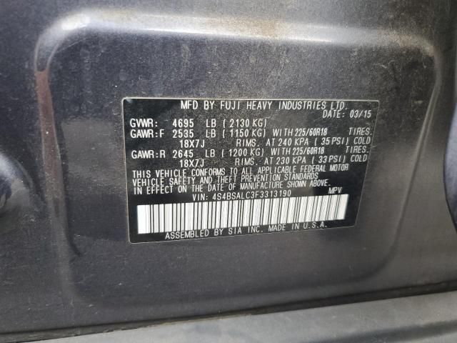 2015 Subaru Outback 2.5I Limited