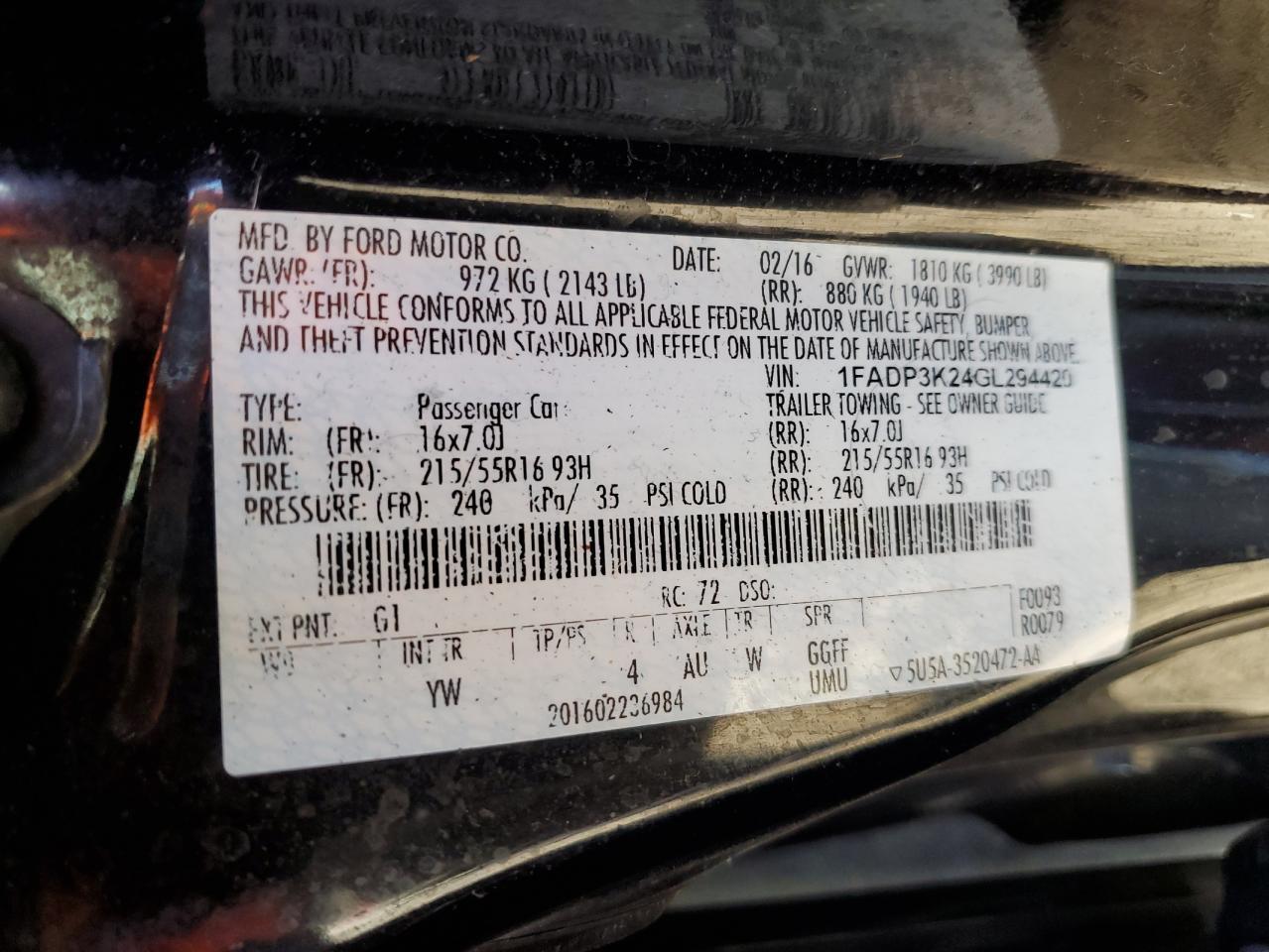 2016 Ford Focus se