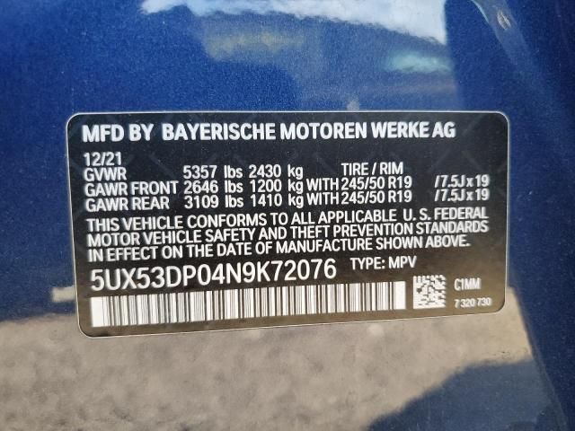 2022 BMW X3 XDRIVE30I