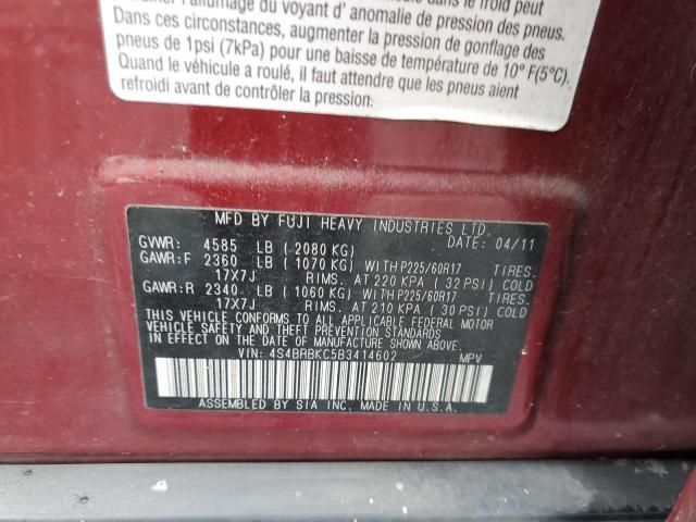 2011 Subaru Outback 2.5I Limited