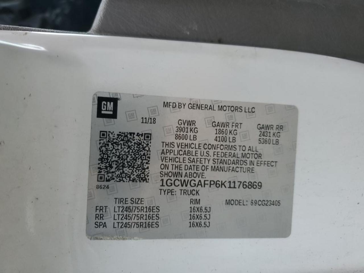 2019 Chev Rolet Express Delivery Van
