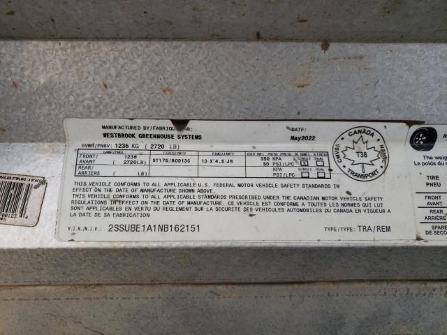 2022 West Brook Greenhouse Utility Trailer