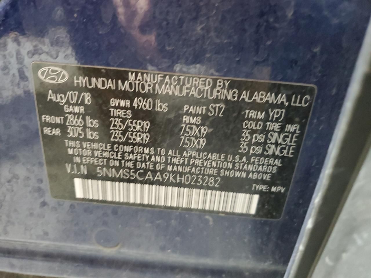 2019 Hyundai Santa FE Limited