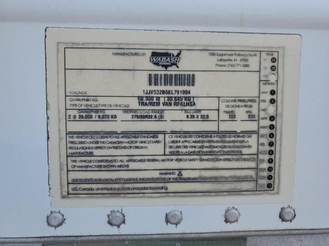 2014 Wabash Rfalhsa Refrigerated Van Trailer